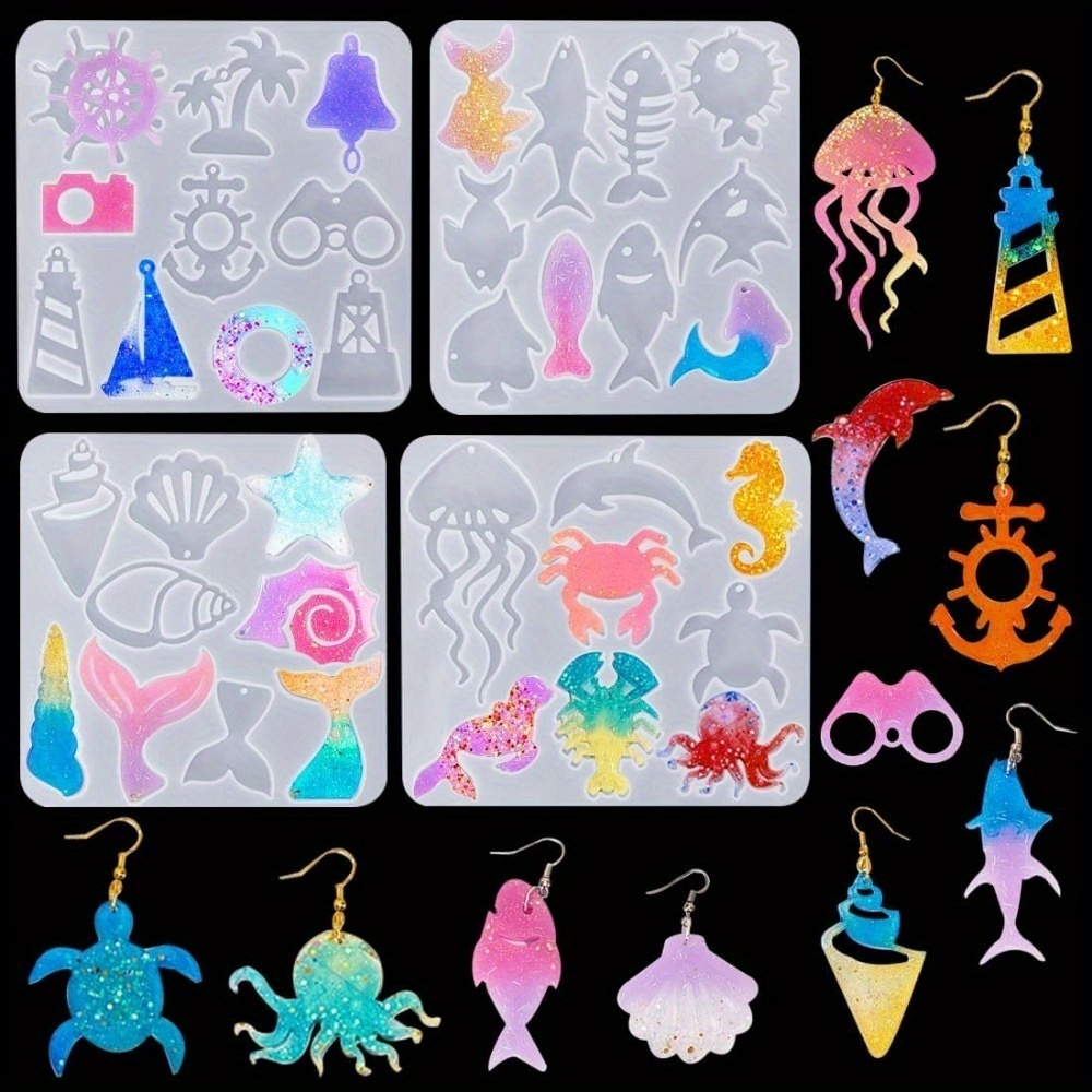 Aquarium Marine Fish - L'ensemble de moules pour boucles d'oreilles