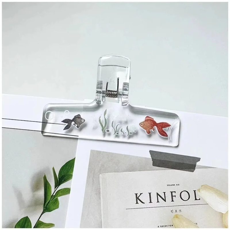Marine Aquarium Decorations - Clip de reliure transparent en acrylique