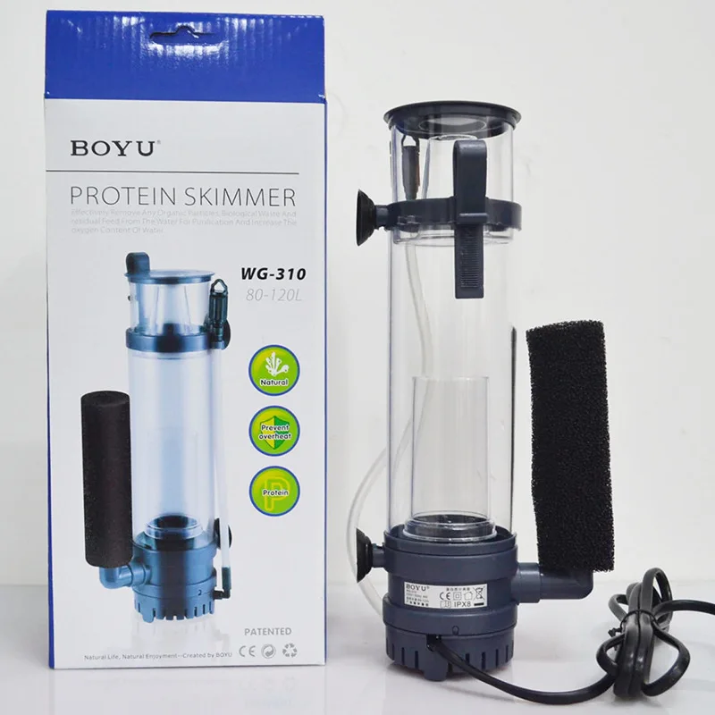 Marine Aquarium Protein Skimmer - Filtre à protéines BOYU 6W/8W à