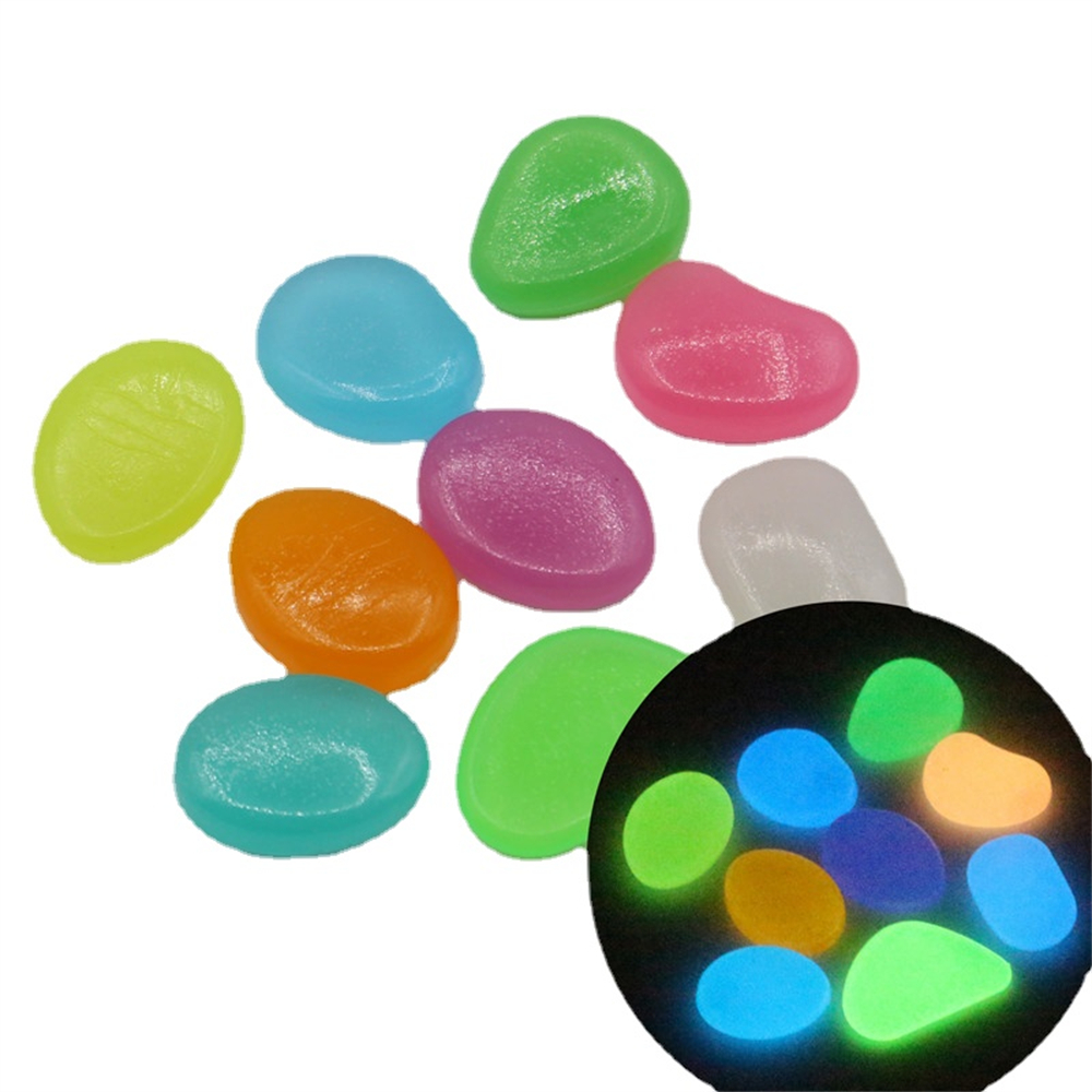 Aquarium Marine Fish - 50pcs pierre lumineuse fluorescente gravier galets