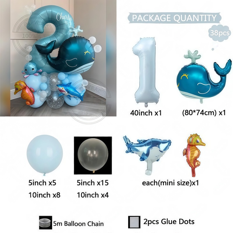 Ensemble de ballons d'annivers - Marine Aquarium Decorations avis et prix