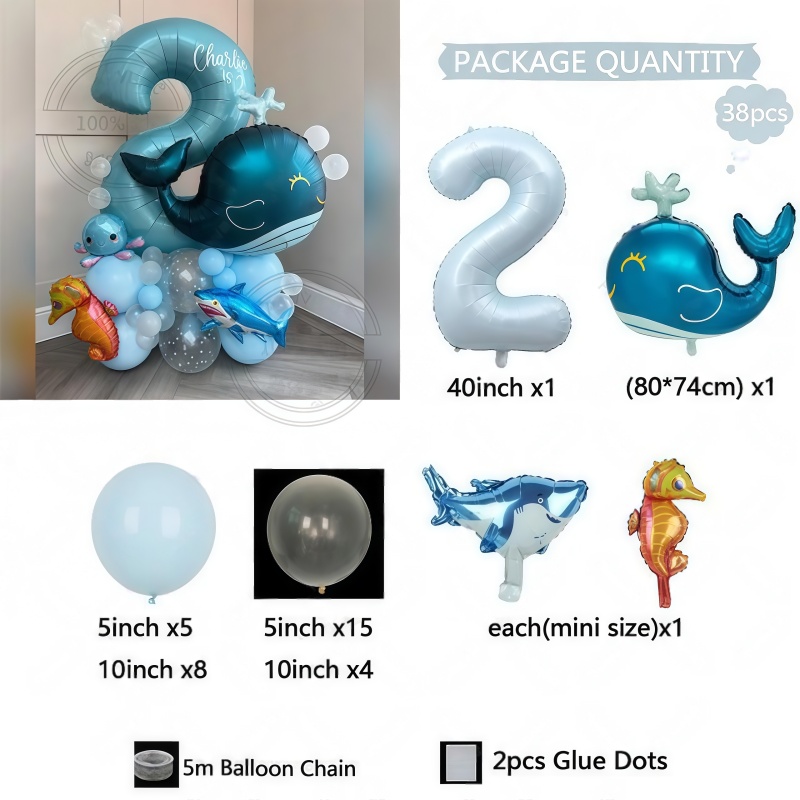 Ensemble de ballons d'annivers - Marine Aquarium Decorations avis et prix