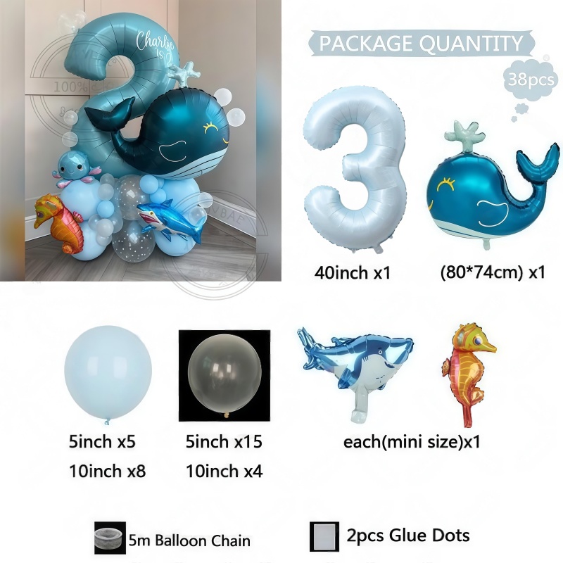 Ensemble de ballons d'annivers - Marine Aquarium Decorations avis et prix
