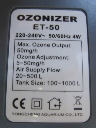 Weipro ET50 ET100 ET200 Ozonis - Marine Aquarium Ozone avis et prix